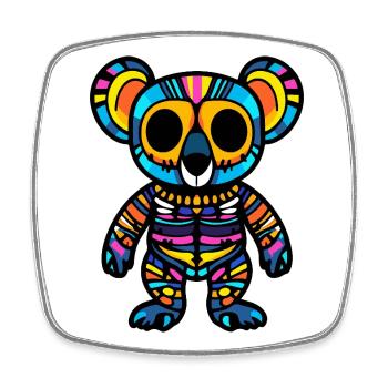 Koala Halloween Zombie - Magnet carré - blanc - Devant