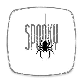 Spooky Halloween Spider Web - Square fridge magnet - white - Front