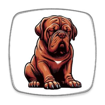 Mastiff de Bordeaux Propriétaire du Mastiff de Bordeaux - Magnet carré - blanc - Devant
