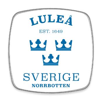 Lulea Sverige Suède - Magnet carré - blanc - Devant