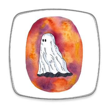 Geist in feurigen Farben - Magnet carré - blanc - Devant