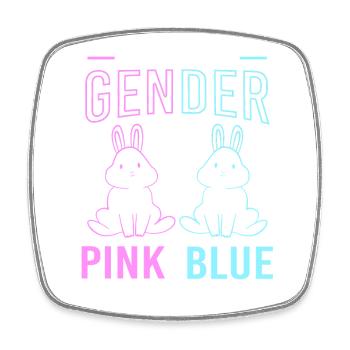 Expectant Mom Easter Gender Reveal - Square fridge magnet - white - Front