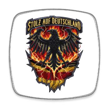 Stolz auf Deutschland - Square fridge magnet - white - Front