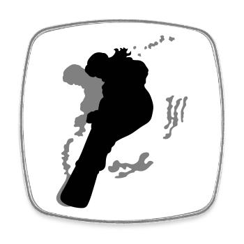 Snowboard girl - Viereckiger Kühlschrankmagnet - Weiß - Vorne