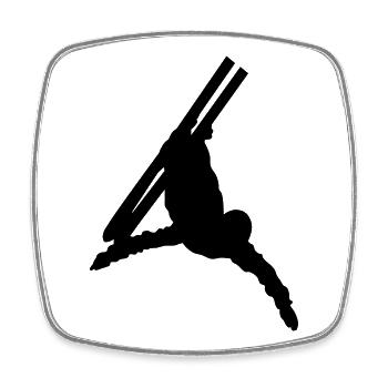 Acrobatie à ski - Magnet carré - blanc - Devant