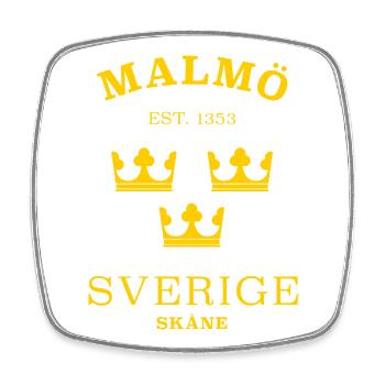 Malmö Sverige Sweden Schweden - Square fridge magnet - white - Front