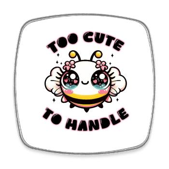 Trop mignon pour être manipulé - Magnet carré - blanc - Devant