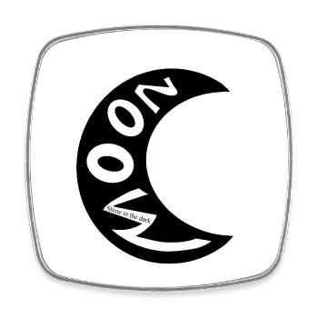Moon - Square fridge magnet - white - Front