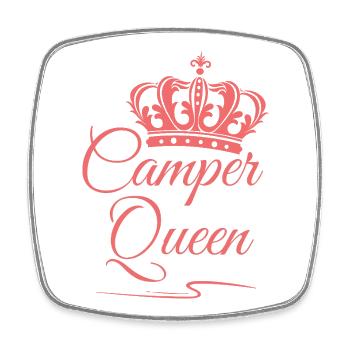 Camper Queen - Square fridge magnet - white - Front