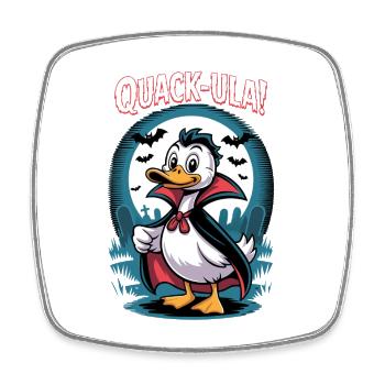 Quackula Vampir Ente - Viereckiger Kühlschrankmagnet - Weiß - Vorne