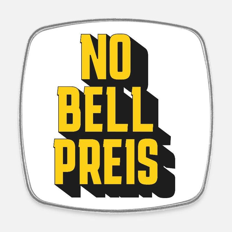 No Bell Price - Square fridge magnet - white