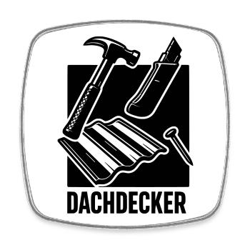 Roofing Tools - Square fridge magnet - white - Front