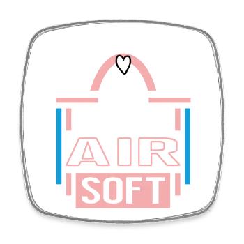 Airsoft Anniversary 10 Years Coach Player - Square fridge magnet - white - Front