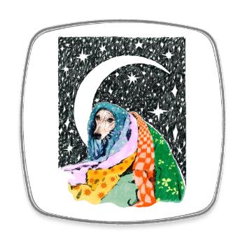 SOMNUS - Square fridge magnet - white - Front