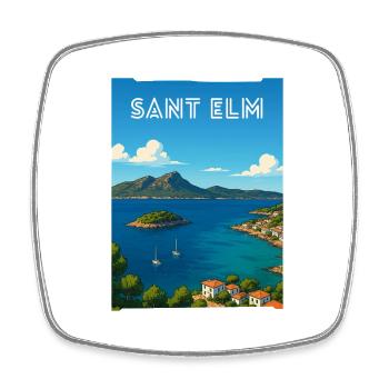 Sant Elm - Majorca - Square fridge magnet - white - Front