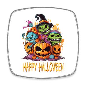 Halloween Monster Zombie Creepy Horror Costume - Square fridge magnet - white - Front