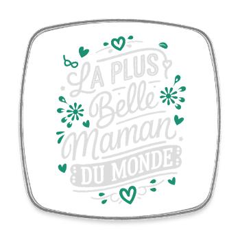 La plus belle Maman du Monde - Magnet carré - blanc - Devant