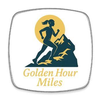 Golden Hour Miles Trail Lady - Square fridge magnet - white - Front