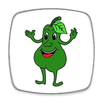 Pear Fruit - Square fridge magnet - white - Front