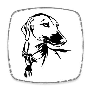 Azawakh Head - Square fridge magnet - white - Front
