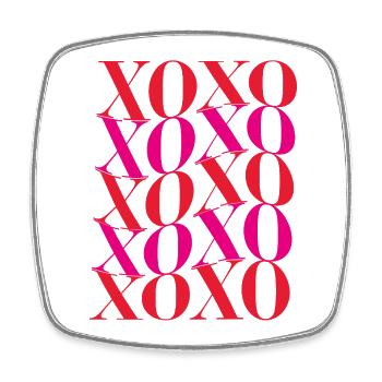Xoxo. Beaucoup de baisers, de gros câlins et des vibrations de fille. - Magnet carré - blanc - Devant