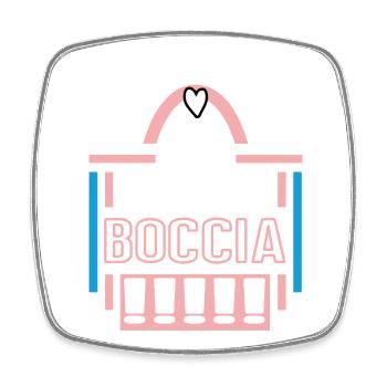 Boccia Anniversaire 10 ans Entraîneur Joueur - Magnet carré - blanc - Devant