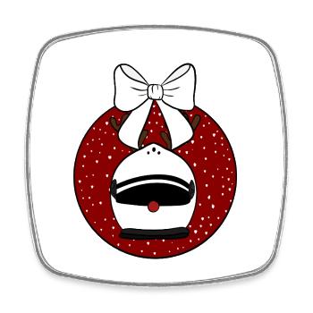 Bauble - Square fridge magnet - white - Front