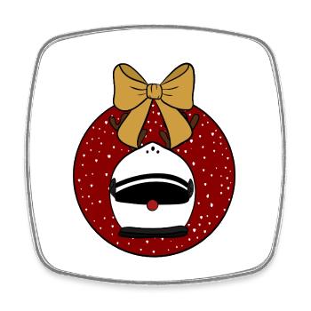 Bauble - Square fridge magnet - white - Front
