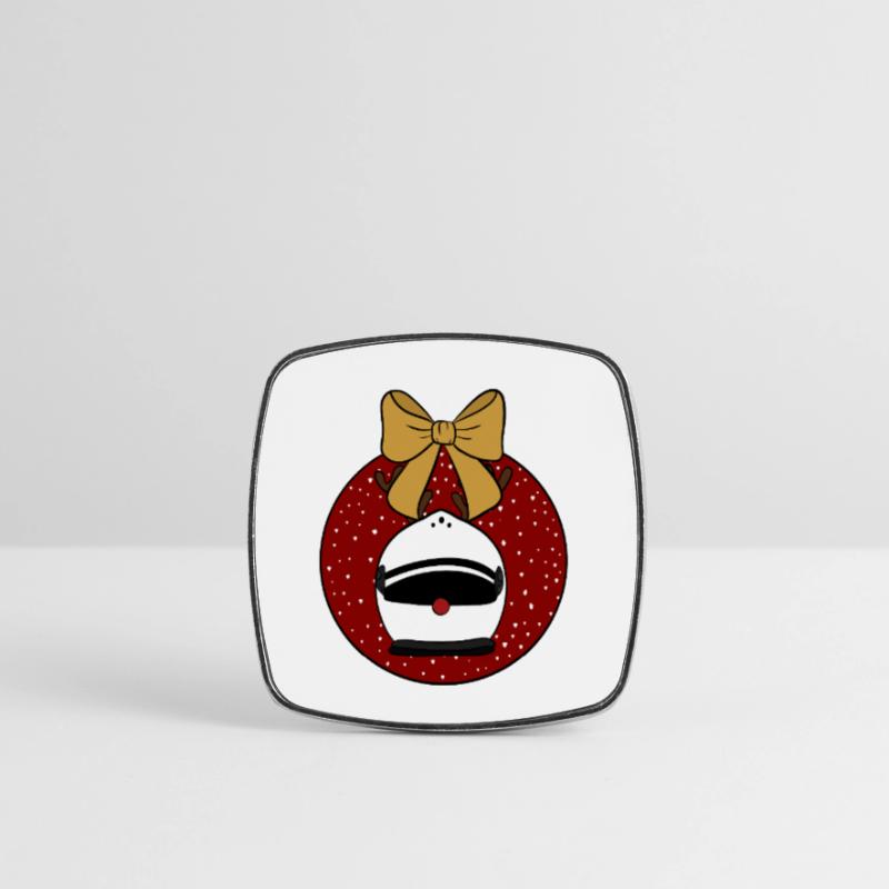 Weihnachtskugel  Viereckiger Kühlschrankmagnet