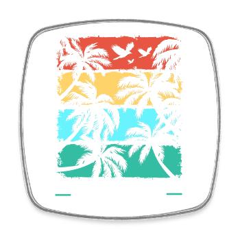 Fiji Fiji Fiji Fiji Fidschi Fidschi Fidschi - Viereckiger Kühlschrankmagnet - Weiß - Vorne