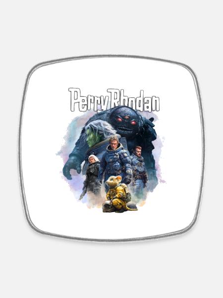 PERRY RHODAN CREW - Viereckiger Kühlschrankmagnet - Weiß