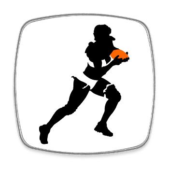 Football girl - Viereckiger Kühlschrankmagnet - Weiß - Vorne