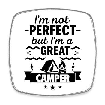 Pas parfait mais un excellent camping-car - Magnet carré - blanc - Devant
