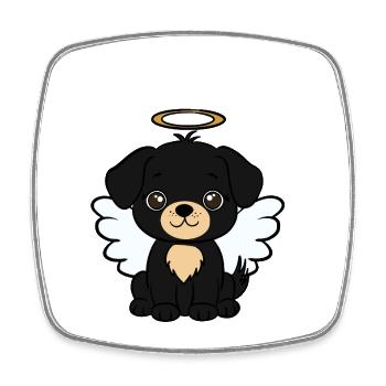 Dog - Square fridge magnet - white - Front