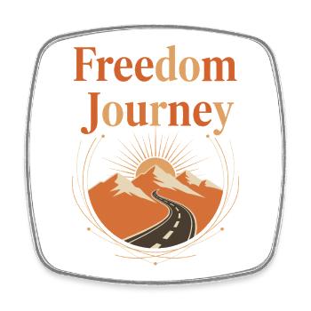 Freedom Journey – The Path to Freedom - Square fridge magnet - white - Front