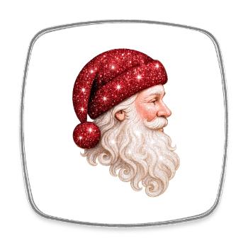 STAR SANTA — Red Glitter MAX  - Viereckiger Kühlschrankmagnet - Weiß - Vorne