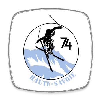 Design Haute-Savoie 74 - Magnet carré - blanc - Devant