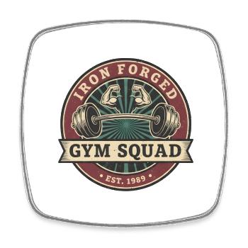 Équipe de gymnase - Magnet carré - blanc - Devant