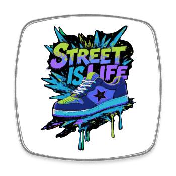 Streetwear Sneakers - Square fridge magnet - white - Front