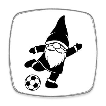 Fußball Wichtel Cartoon Illustration - Viereckiger Kühlschrankmagnet - Weiß - Vorne
