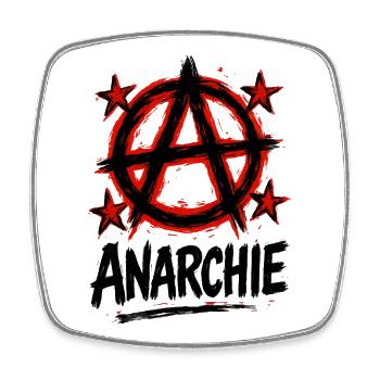Anarchy - Punk - Revolution - Square fridge magnet - white - Front