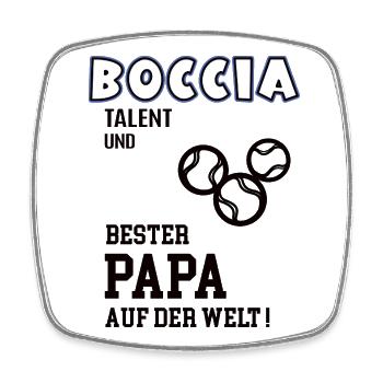 Boccia Spieler Bocciaspieler Papa Vater Mann - Viereckiger Kühlschrankmagnet - Weiß - Vorne