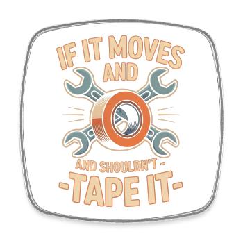 Mechaniker Humor - Viereckiger Kühlschrankmagnet - Weiß - Vorne