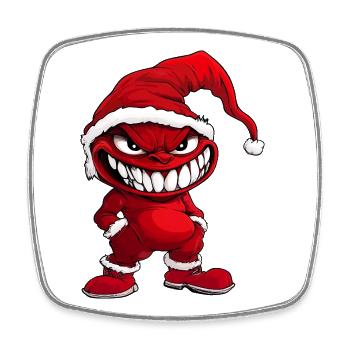 Devil Christmas - Square fridge magnet - white - Front