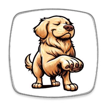 Golden Retriever Goldie Goldiebesitzer Goldies - Viereckiger Kühlschrankmagnet - Weiß - Vorne