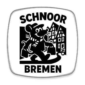 schnoor bremen - Viereckiger Kühlschrankmagnet - Weiß - Vorne