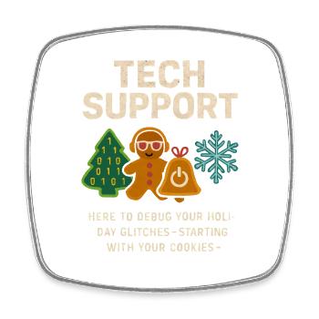 Admin Weihnachtsgeschenk IT Support Debugging - Viereckiger Kühlschrankmagnet - Weiß - Vorne