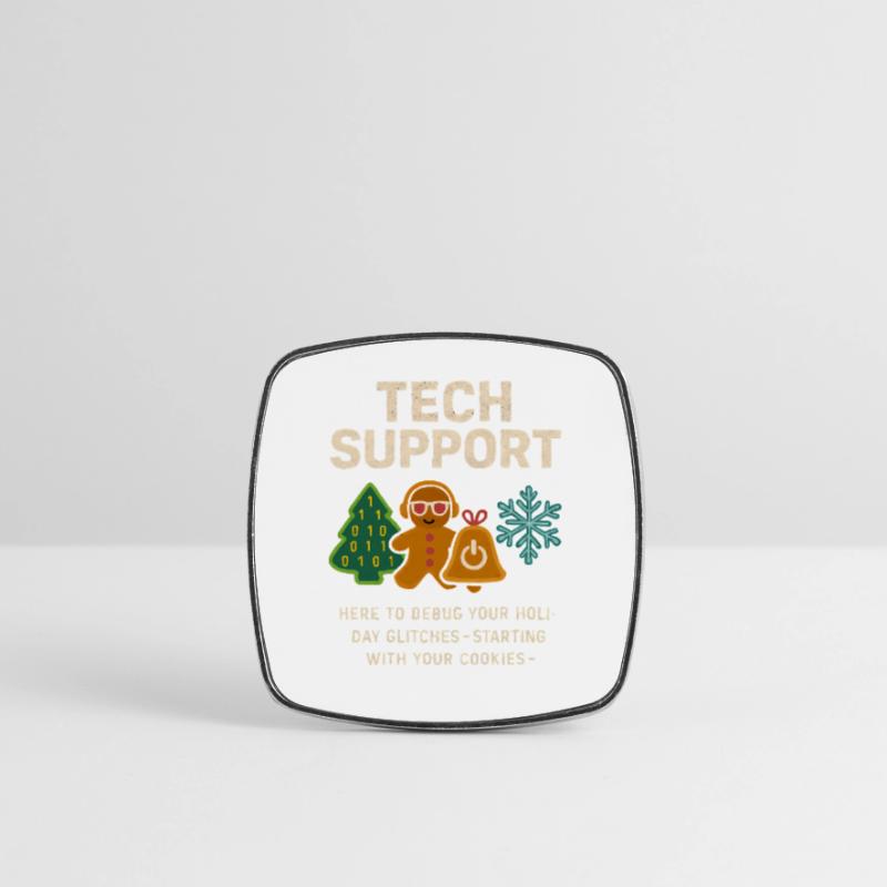 Admin Christmas Gift IT Support Debugging Square fridge magnet