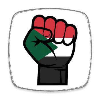Free Palestine - Gaza T-Shirt - Square fridge magnet - white - Front