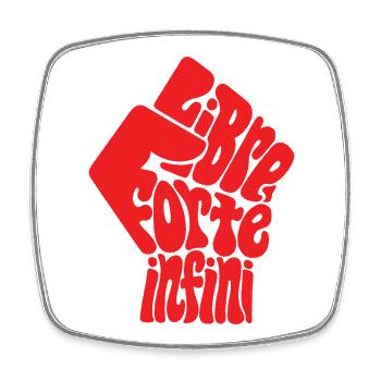 LIBRE FORTE fem - let's talk - Magnet carré - blanc - Devant